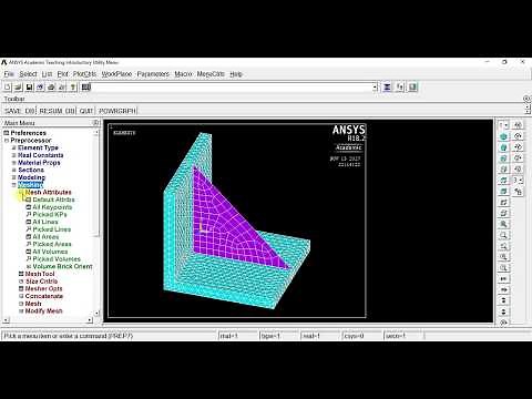 Static Structure analysis of L shaped beam using Ansys Mechanical APDL