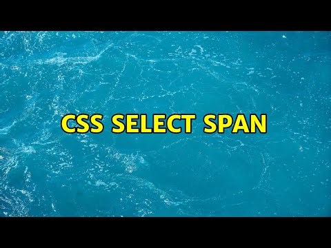 Css select span