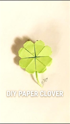 DIY Paper Clover 🍀 | Easy Origami Tutorial#easyorigamicraft