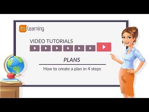 itslearning Tutorial: How to create a plan in simple steps 2019