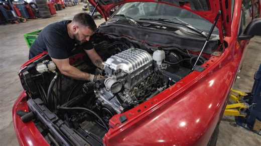 This abandoned SRT10 truck got a Dodge Demon swap