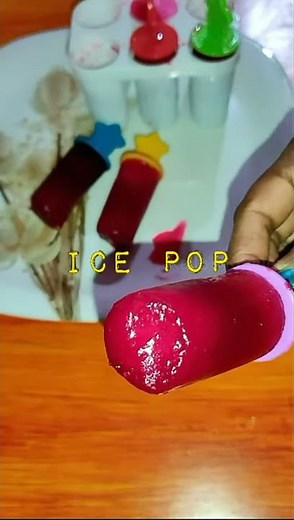 Tasty Red Ice Popsicles! Easy Three Ingredient Ice Popsicle Recipe!