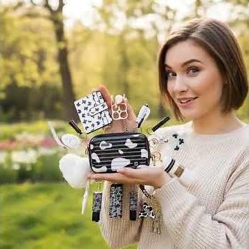 Cow And Butterfly Safety Keychain