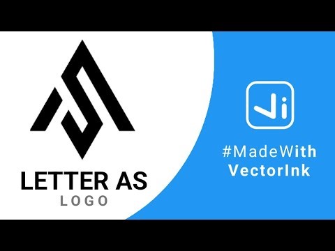 Letter A S Logo in VectorInk App
