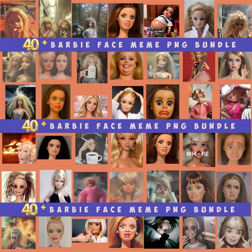 Funny Doll Face Meme PNG Bundle, Sarcastic Reaction Graphics (digital Download - Etsy