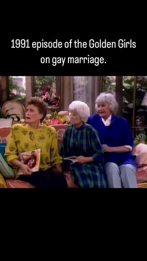 🌴 𝑻𝒉𝒆 𝑮𝒐𝒍𝒅𝒆𝒏 𝑮𝒊𝒓𝒍𝒔 🌴💛🍰 on Instagram: "The Golden Girls addressed misconceptions of gay love and marriage in a refreshingly honest and non preachy way. The “Sister of the Bride” episode from 1991, featured in 2 clips here,Blanche’s brother, Clayton was marrying his partner Doug even though Blanche was in denial about him being gay. “There must be some homosexuals who date women,” said Blanche during the episode. “Yeah—they’re called lesbians,” quips Sophia. The episode aired in