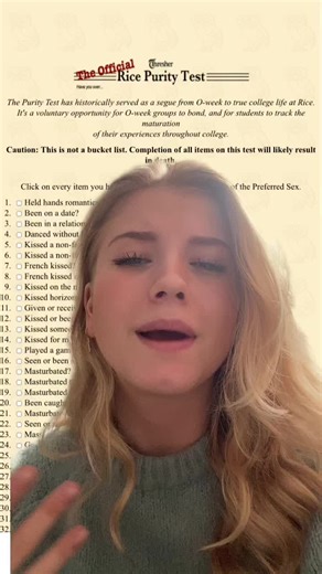 Exploring The Official Rice Purity Test Details