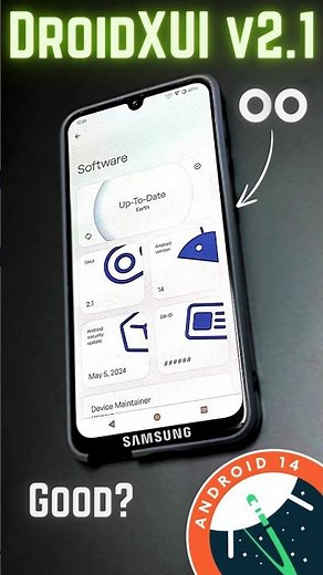 DroidxUI v2.1 Android 14 ROM install On Samsung Phone! #shorts