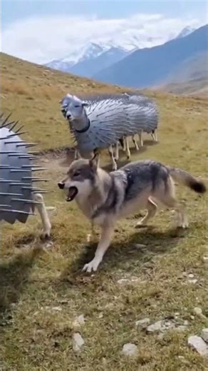 Wolves Attacked… The Sheep Didn’t Even Panic 😳#wolf #nature #animals #wildlife #shorts
