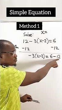 Solving a simple Equation #maths