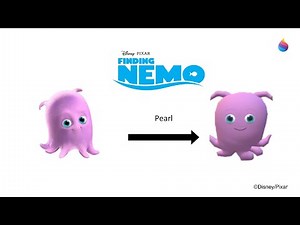 Paint 3D Tutorial: Pearl ~ Finding Nemo 2003 / Finding Dory (2016)