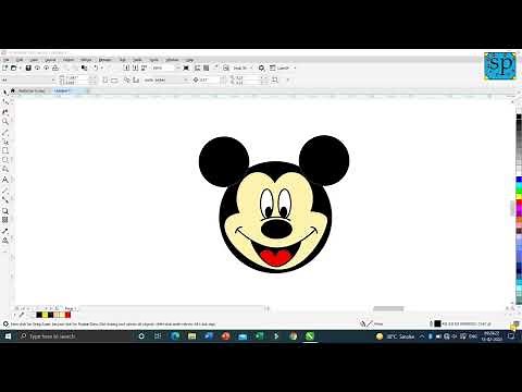 #018 | How To Make Mickey Mouse Face In CorelDraw | Graphic Desing | By Sachin Prajapati