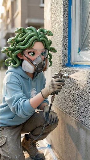 華彩莎莎，上工啦！#仿石漆 #coating #painting #外牆工程 #外牆拉皮 #外牆防水