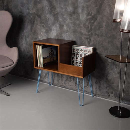 Modern Vinyl Stand, Record Player Table, LP Storage Rack, Handmade Audio Furniture - Etsy