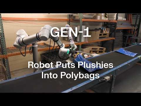Robot puts plushies into polybags | Generalist