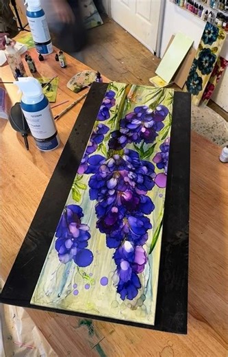 Tim Holtz Alcohol Ink Purple Lupines by @angiebryantart