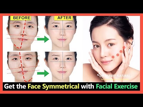 Easy 4 Steps!! Get a Symmetrical Face with Facial Exercise. Fix asymmetrical face naturally.