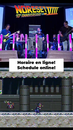 📢📢📢Horaire du NoReset8 en ligne📢📢📢 👋 L'attente est terminée! L'horaire du NoReset8 est disponible dès maintenant sur notre site web! 🙏 Avant tout, on aimerait remercier tous les gens qui ont fait des soumissions. Que votre run ait été sélectionnée ou non, sachez que le choix n'est jamais facile face à autant de propositions de qualité, édition après édition. Découvrez l'horaire ici 👉 https://noreset.tv/horaire 📝 Un courriel vous sera envoyé prochainement (à l’adresse associée à votre c