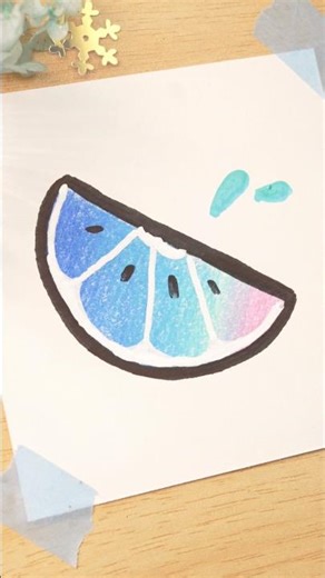 Satisfying Gradient Fruit Drawing with Colored Pencils #art #drawing #tutorial