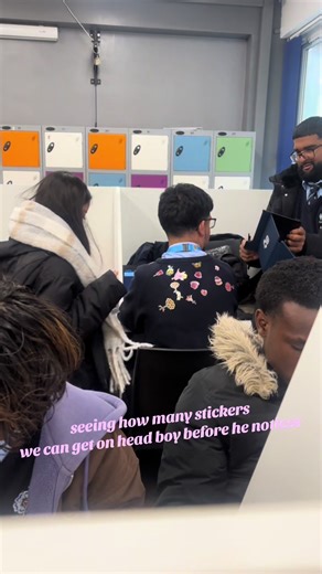 Pranking Our Head Boy with Stickers Challenge