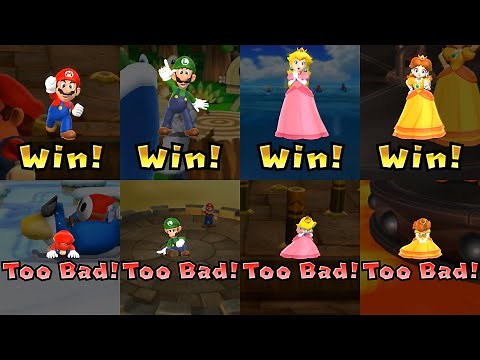 Mario Party 9 All Characters Wins And Lose