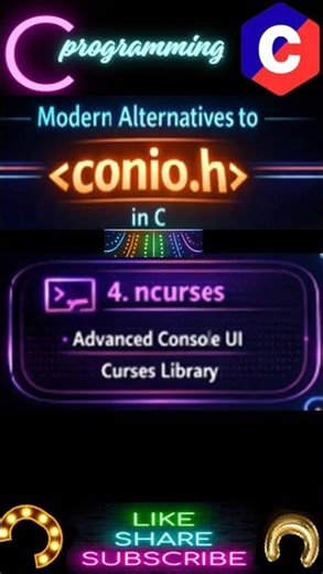 conio.h in c#programming #language#shorts #coding #c #tech #learn #viral#trending #bts#youtubeshorts