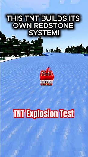 TNT EXPLODED… AND BUILT A REDSTONE SYSTEM?! #minecraftshorts