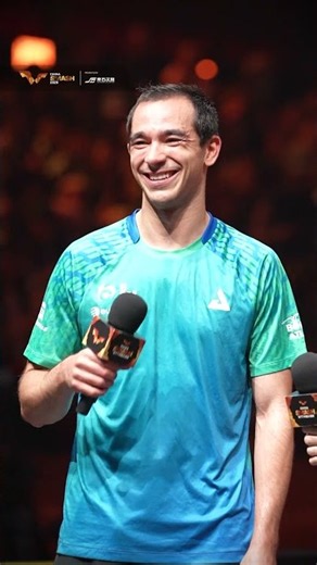 A thank you in Chinese from Hugo Calderano ☺️ #ChinaSmash #TableTennis
