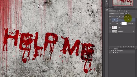 How to Create a Scary Wall with Blood in Photoshop | Horror Effect Tutorial