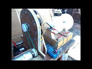 Newman motor powered by axial flux motor that is run by a 12 volt battery with a 24 volt motor