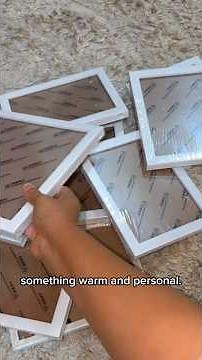 unboxing white aesthetic photo frames 🖼️🤍