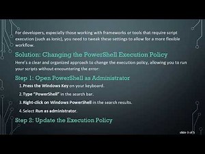 How to Fix Running Scripts is Disabled on This System Error in PowerShell