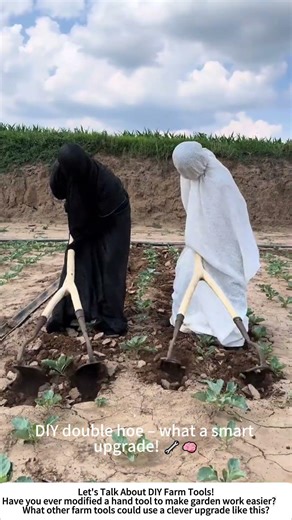 DIY Double-Headed Hoe – Faster Soil Prep in the Vegetable Patch 🌱⚡