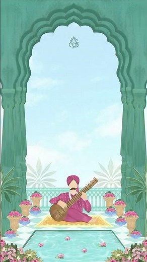 Royal Mughal Wedding Save The Date Invitation Template