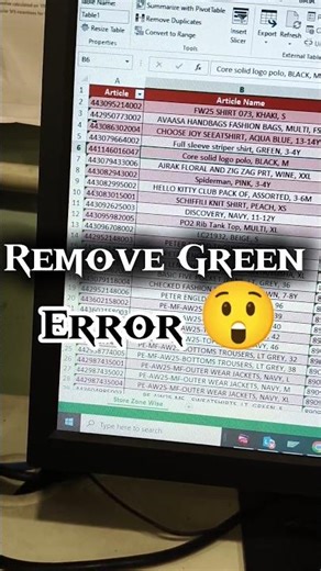 How to Remove Green Error in Excel in 1 Second | Fix Excel Error Indicator