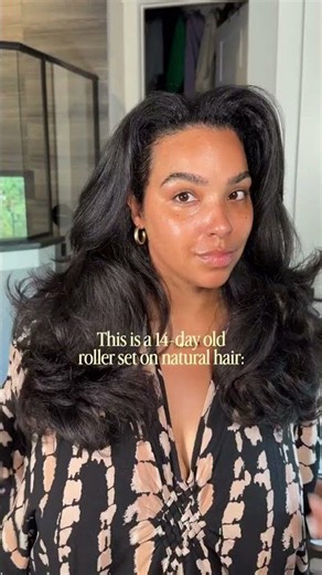 14 day old roller set on natural hair