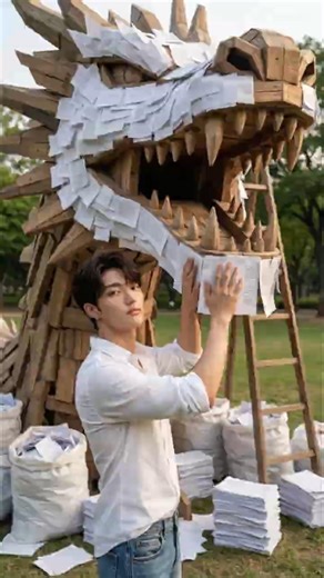 Jinu Built a FLYING DRAGON From Paper… This Will SHOCK You😳 #comedy #kpop #jinu