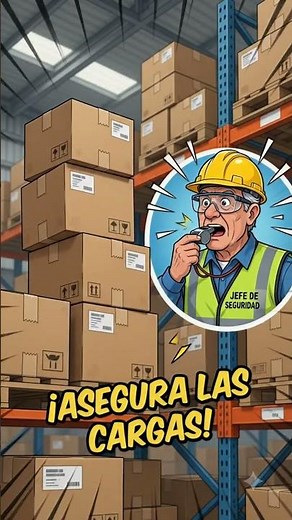 📦 ¡Evita DESASTRES en el almacén! Peligros de la mercancía mal apilada ⚠️ #prevencionderiesgos