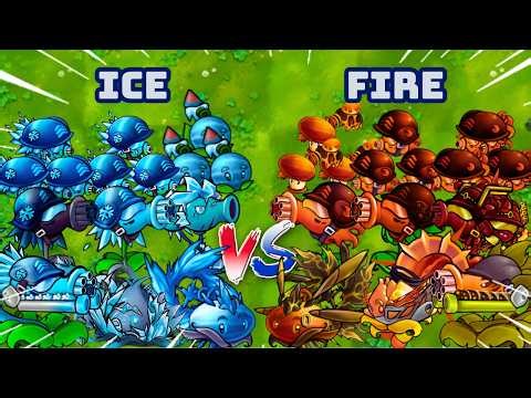 PvZ 1 Fusion 3.5 Challenges!!! Team ICE Vs Team FIRE | Who Will Win???