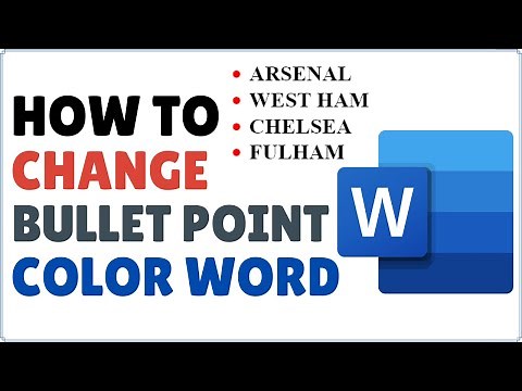 How to Change Bullet Points Color in Word