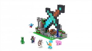 LEGO Minecraft The Sword Outpost Building Set with Creeper, Warrior, Pig & Skeleton Figures, 21244