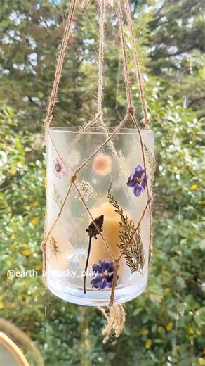 Simple Macrame Hanger #macrametutorial #simplehanger #vasedecoration #macramehanging #homedecor