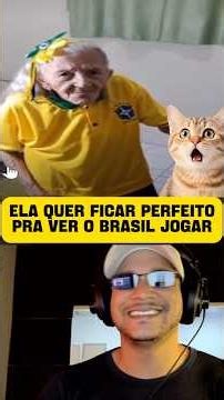 Ela ganhou a internet se arrumando pra ver o Brasil jogar 😱#shots