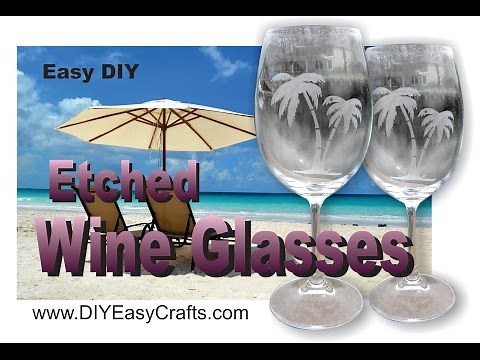 How to Etch Wine Glasses with etching cream, easy DIY project