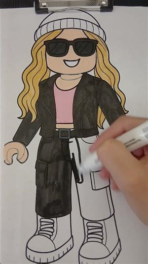 Coloring Roblox characters! Watch them come to life with bright colors 🎨✨#Roblox #Coloring #Shorts