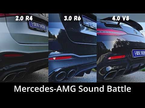 Mercedes AMG Sound Battle | GLC 63s E-Performance vs GLE 53 hybrid vs GT 63s E-Performance | 4k