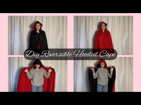 DIY Reversible Hooded Cape | Sew with me