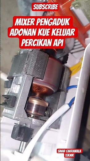 Mixer keluar api saat bikin kue#mixer #kue #pengadukkue#dinamo