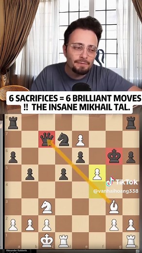 Mikhail Tal 6 Brilliant Sacrifices — Queen Sacrifice Explained