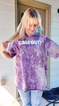 LET'S MAKE A DARK MATTER CALL OF DUTY SHIRT! 🌌💜 BLEACH DIY TUTORIAL